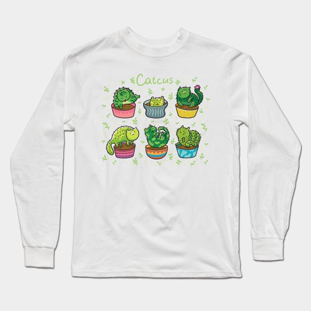 Catcus_2 Long Sleeve T-Shirt by PenguinHouse